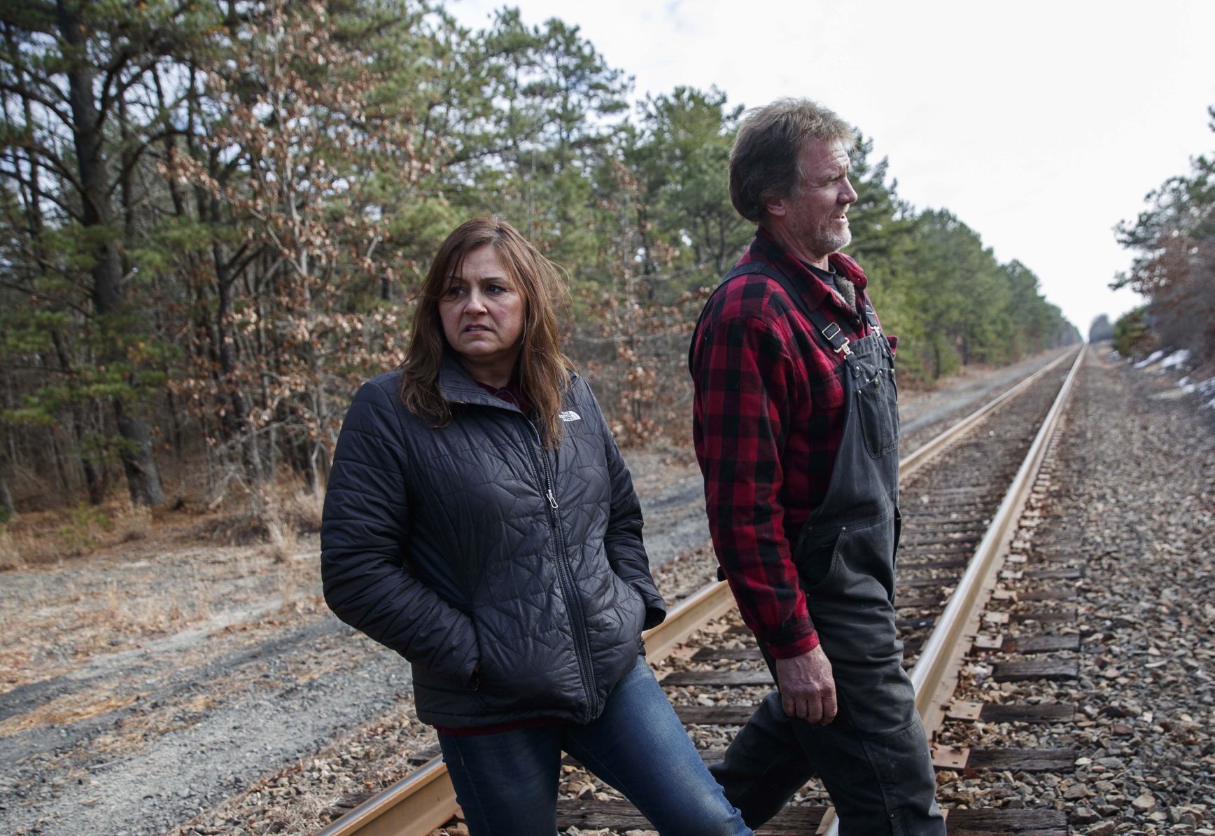 Dianne and Stephen Valiante walks train tracks where daughter past away